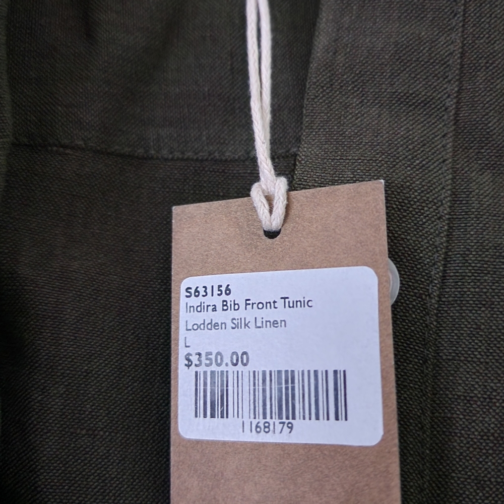 NWT ANN MASHBURN  silk/linen tunic - Picture 3 of 3
